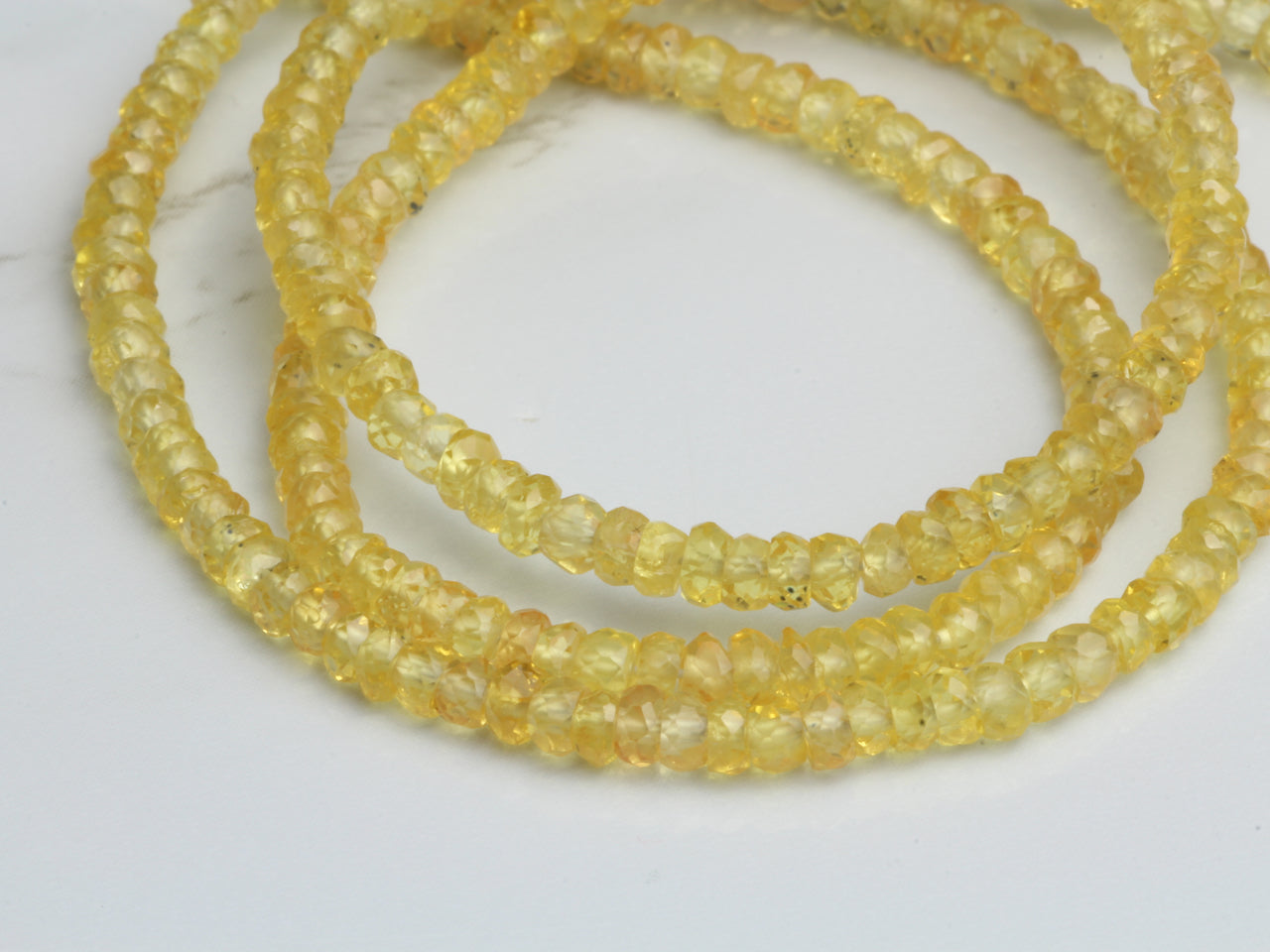Yellow Sapphire 2.5mm Faceted Rondelles