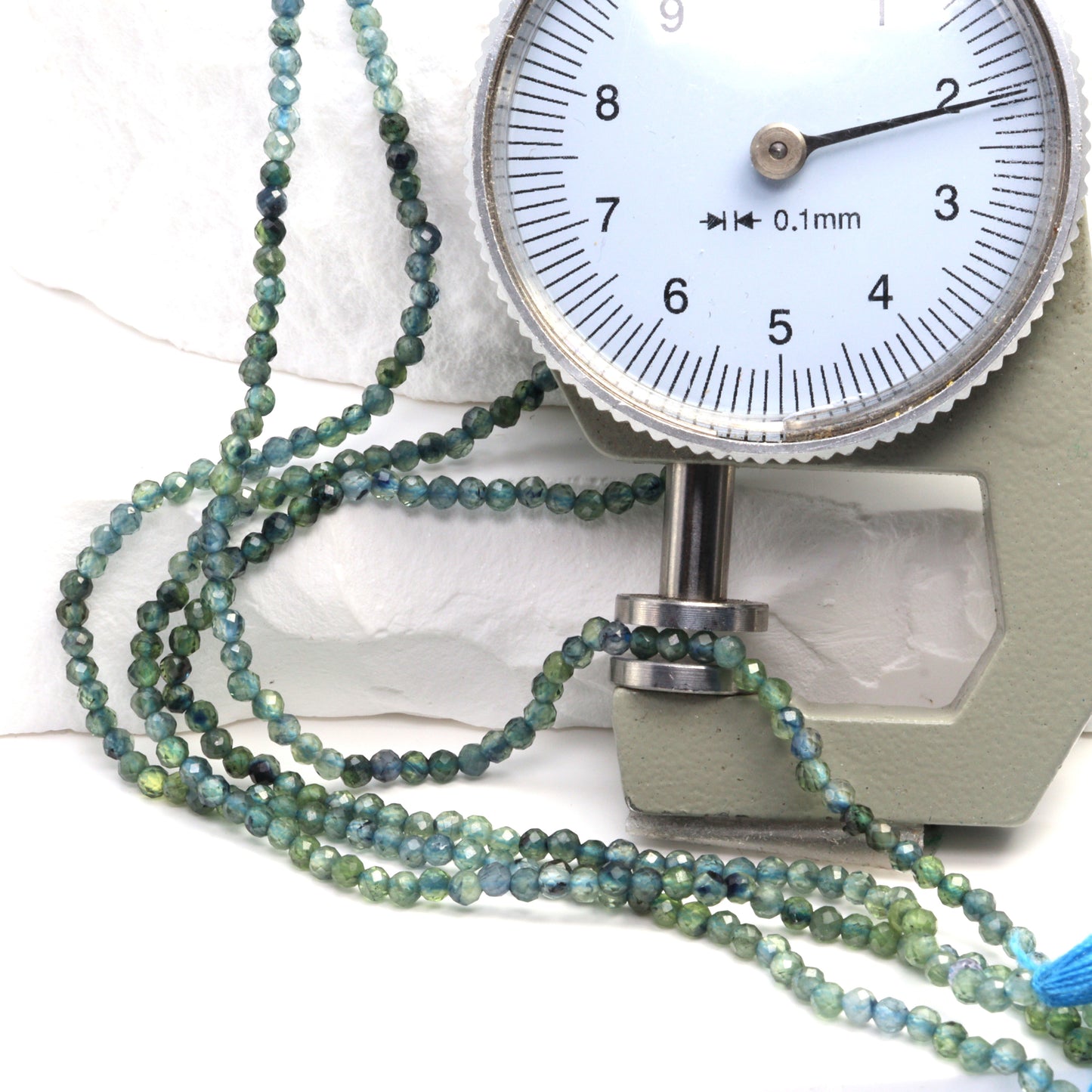 Ombre Blue Sapphire 2mm Faceted Rounds