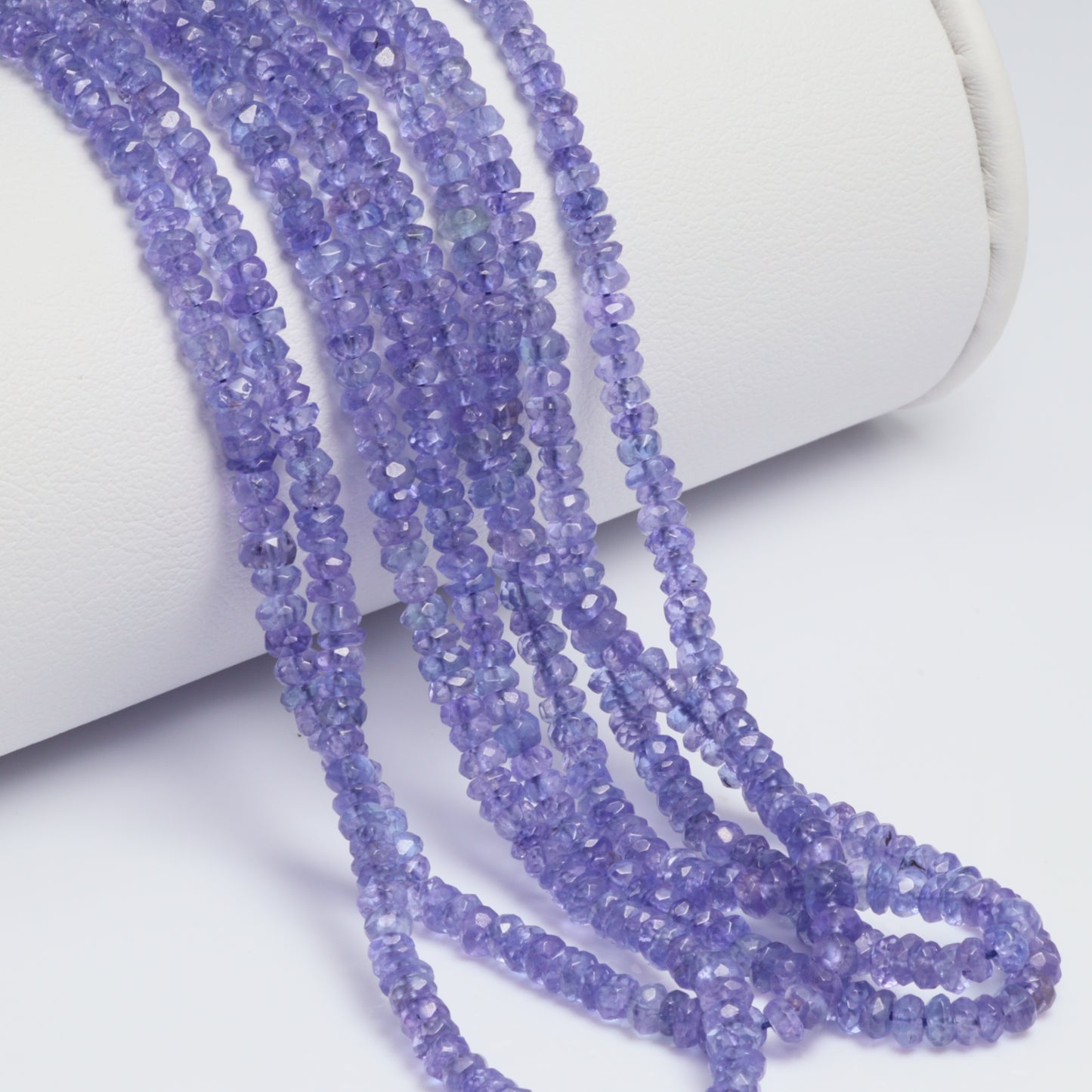 Blue Tanzanite 3mm Faceted Rondelles