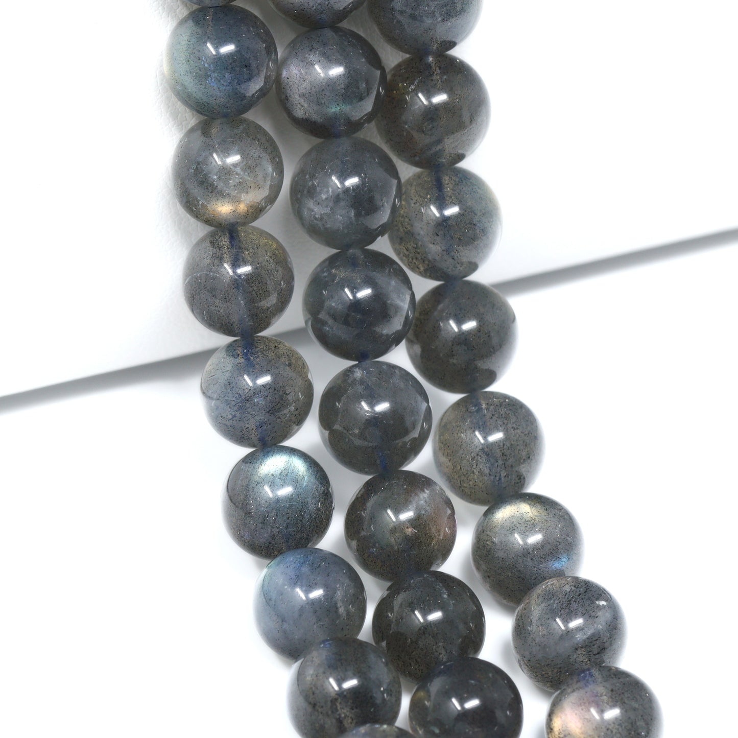 Blue Labradorite 10mm Smooth Rounds Bead Strand