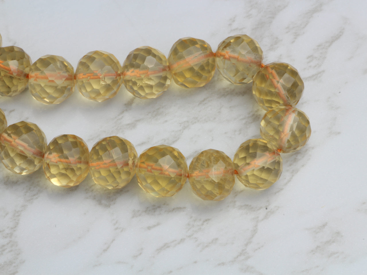 Yellow Citrine 6.5mm Faceted Rounds