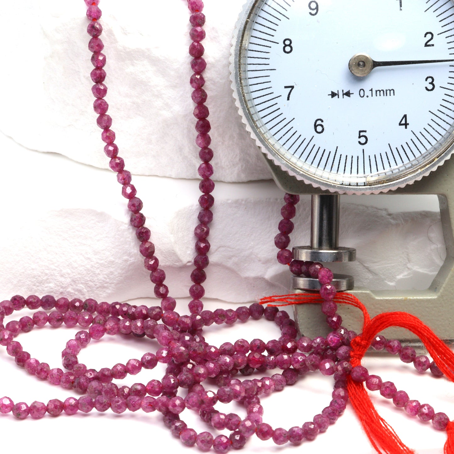 Red Ruby 2.5mm Faceted Rounds