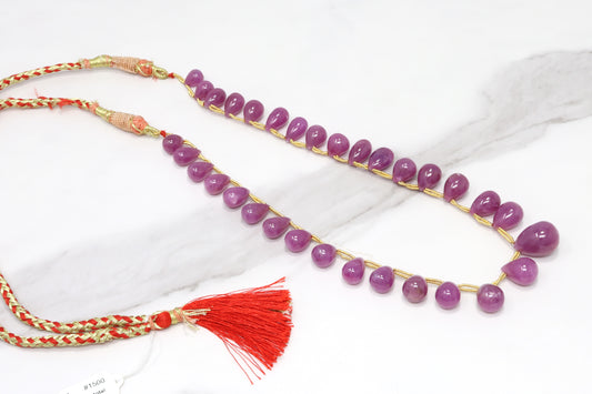 Red Ruby 9x7mm Smooth Teardrop Briolettes