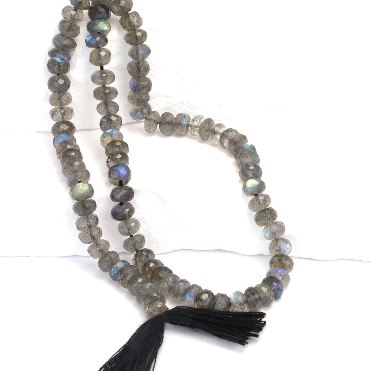 Blue Labradorite 5mm Faceted Rondelles