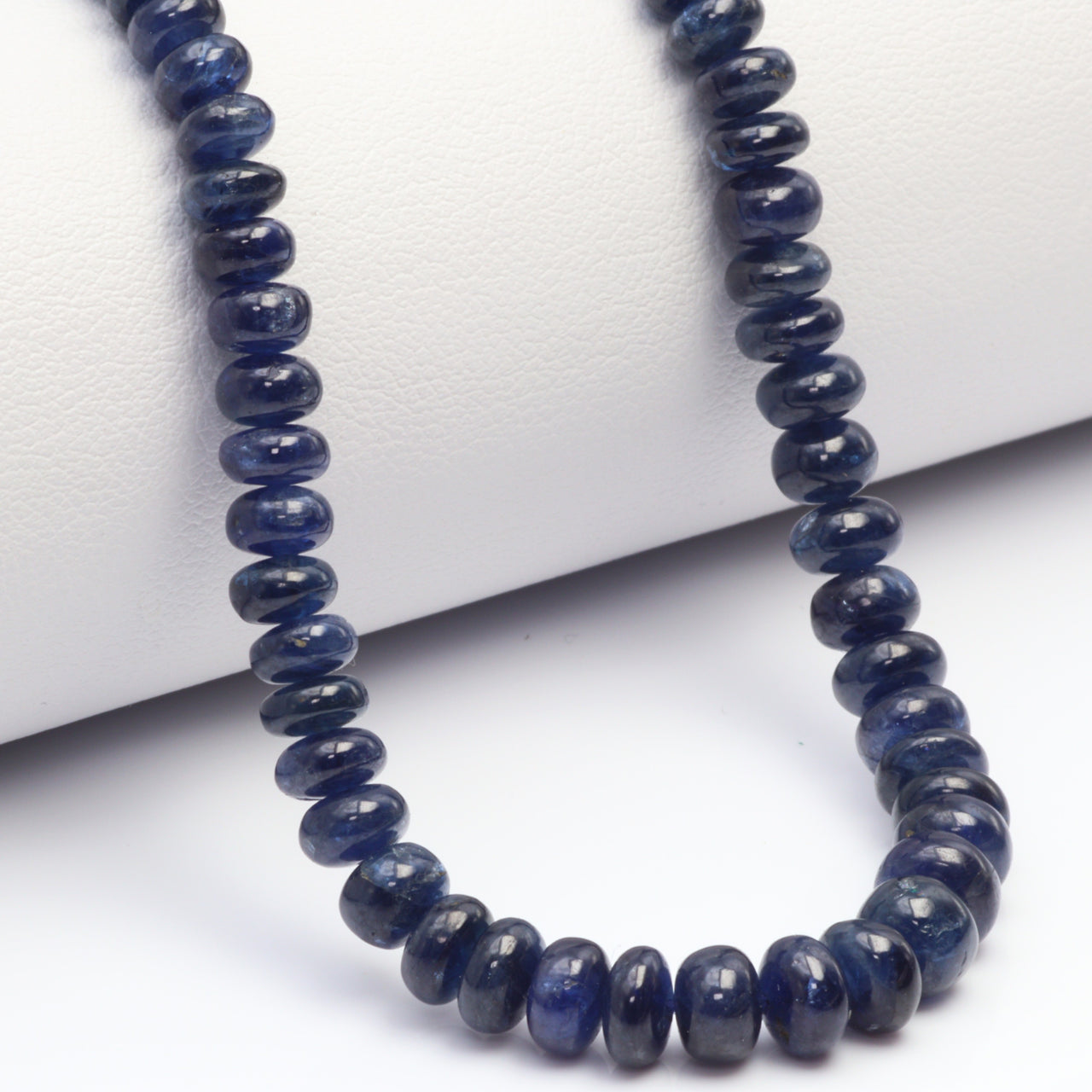 Navy Blue Sapphire 4mm Smooth Rondelles