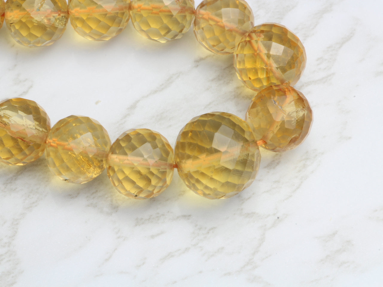 Dark Yellow Citrine 8mm Faceted Rounds