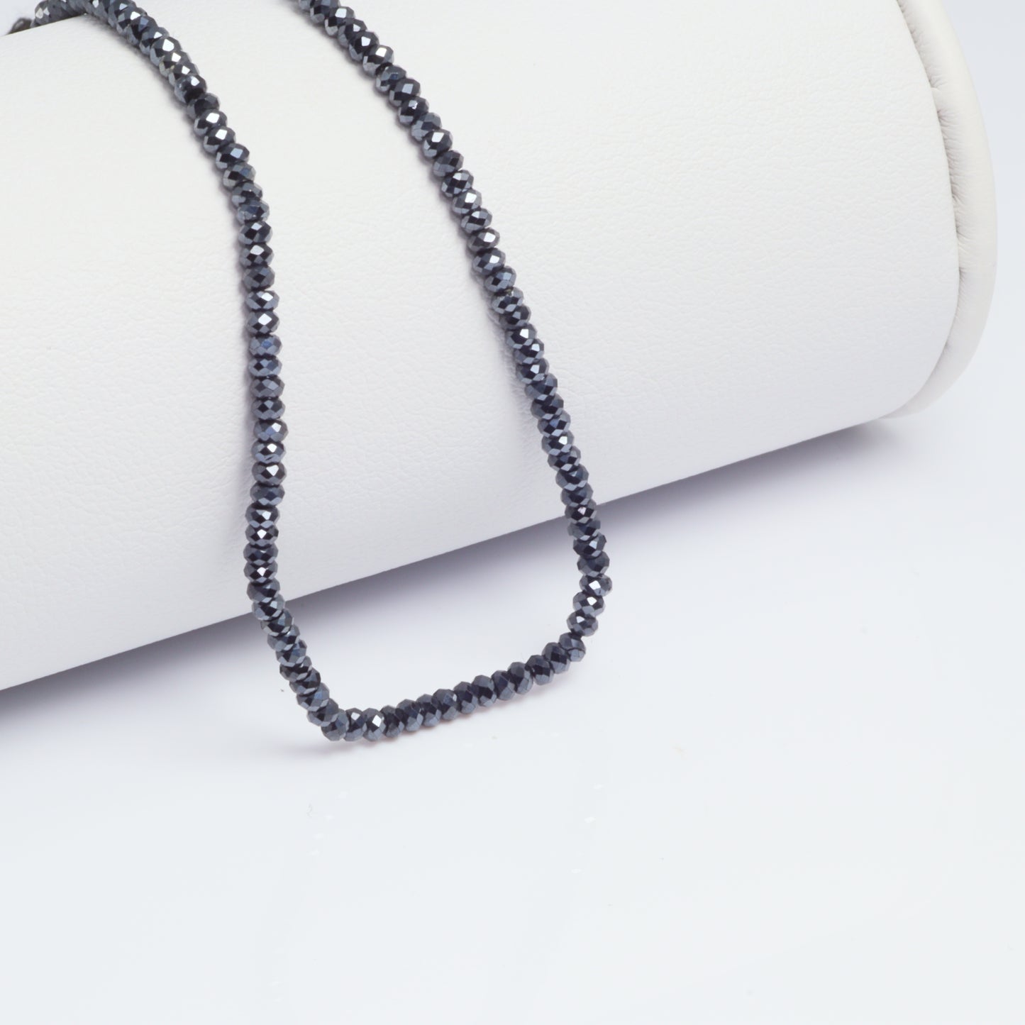 Coated Black Spinel 2mm Faceted Rondelles