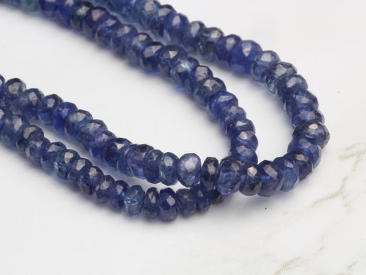 Royal Blue Sapphire 3mm Faceted Rondelles