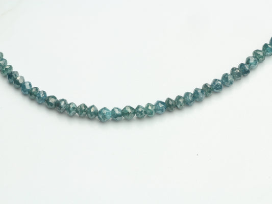 Blue Diamond 2.2mm Faceted Rondelles