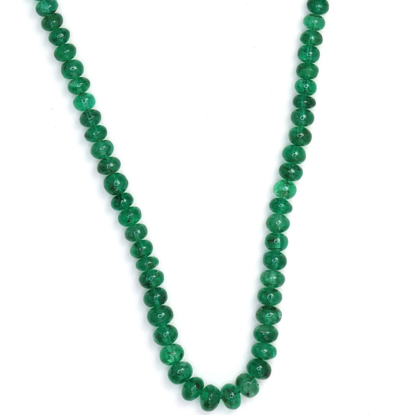 Green Emerald 3.5mm - 5mm Smooth Rondelles Bead Strand