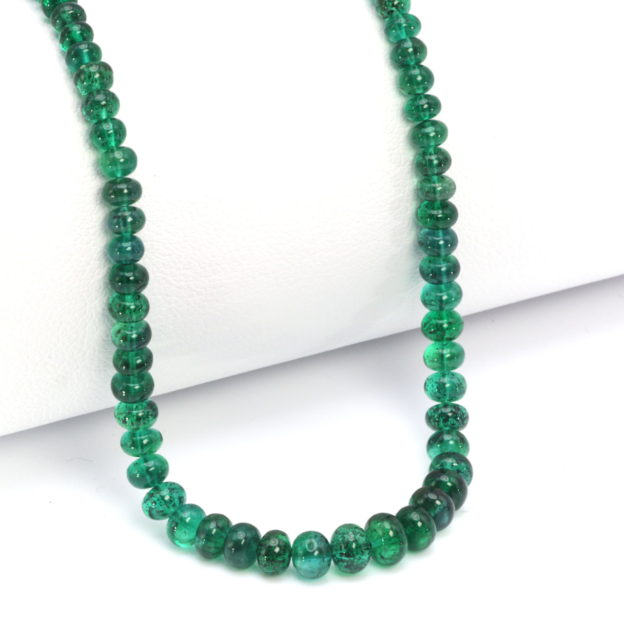 Green Emerald 2.5mm - 4.5mm Smooth Rondelles Bead Strand