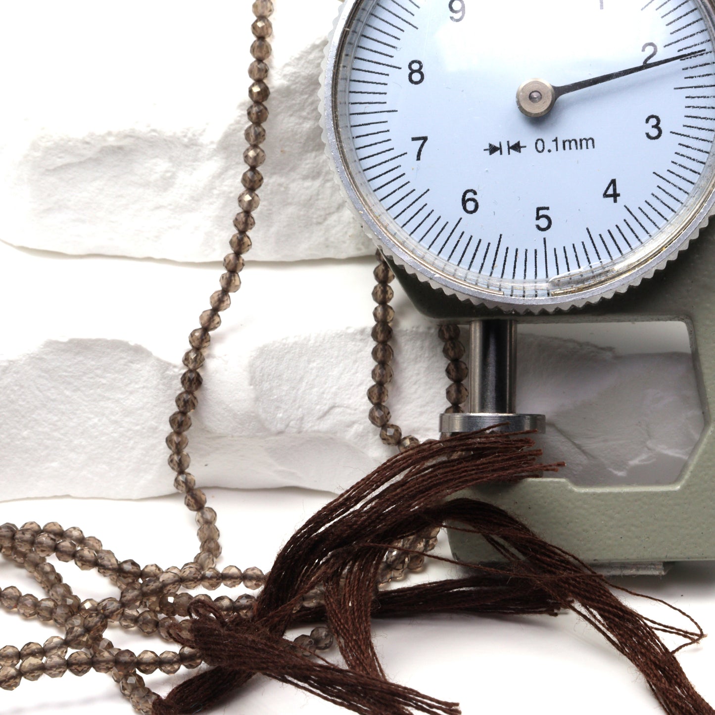 Smoky Quartz 2mm Faceted Rounds