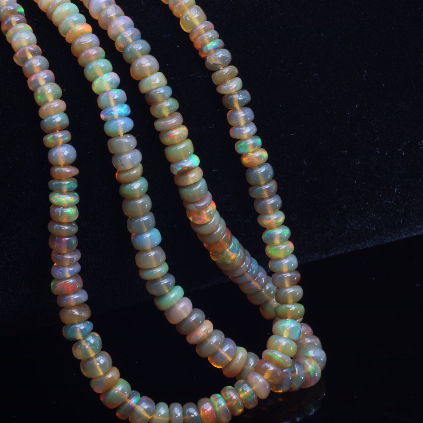 Brown Ethiopian Opal 3mm Smooth Rondelles