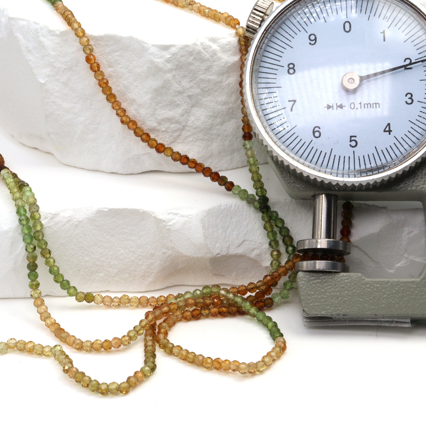 Petro Tourmaline 2mm Faceted Rondelles Bead Strand