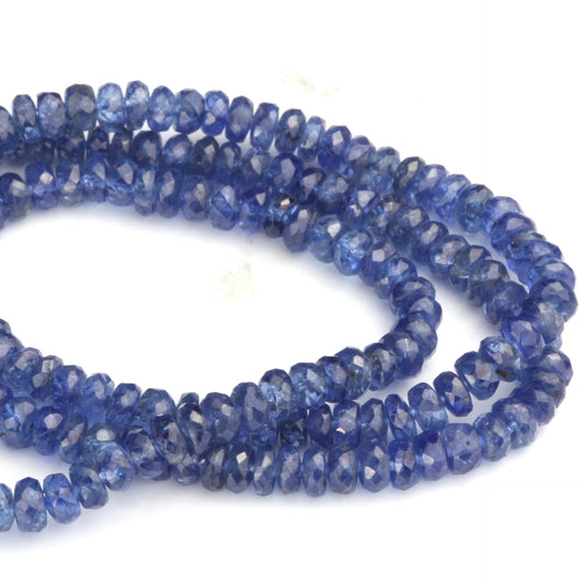 Royal Blue Sapphire 3.5mm Faceted Rondelles