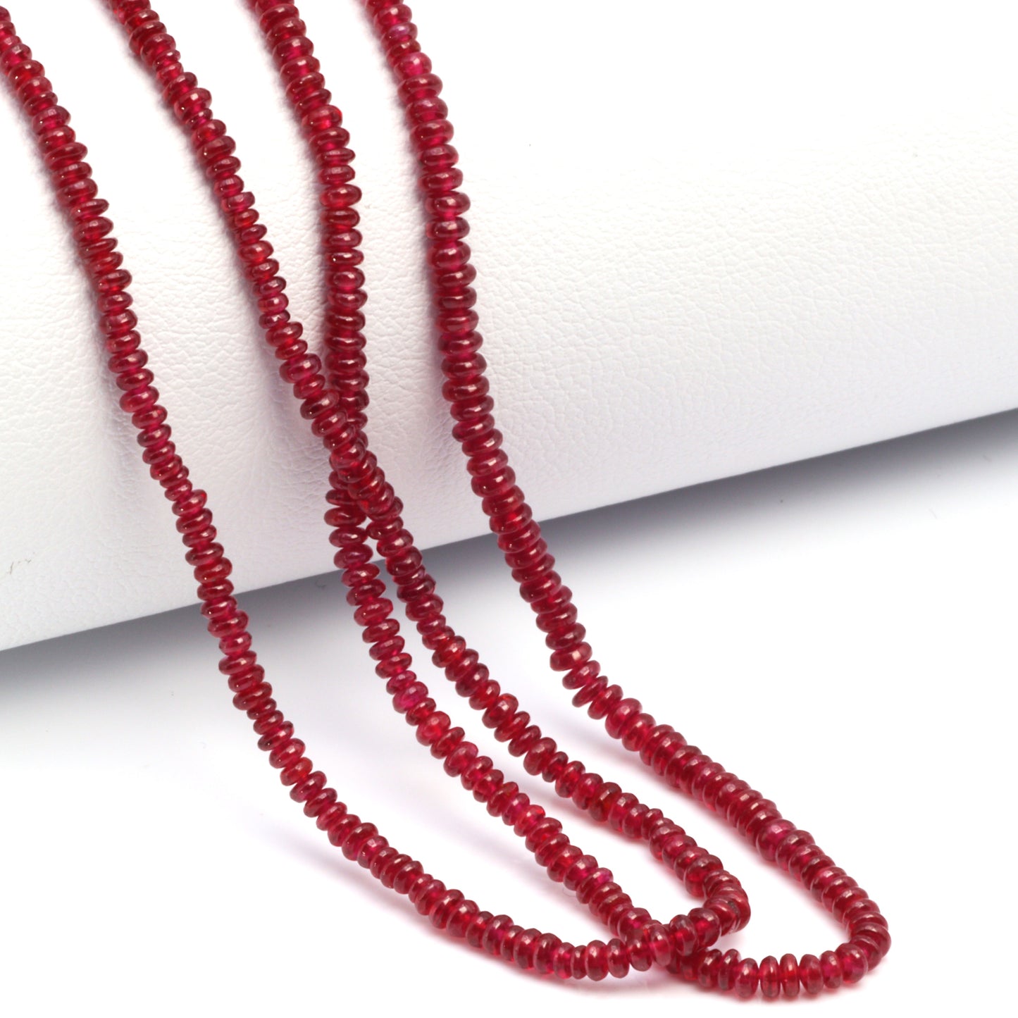 Red Ruby 2mm Smooth Rondelles