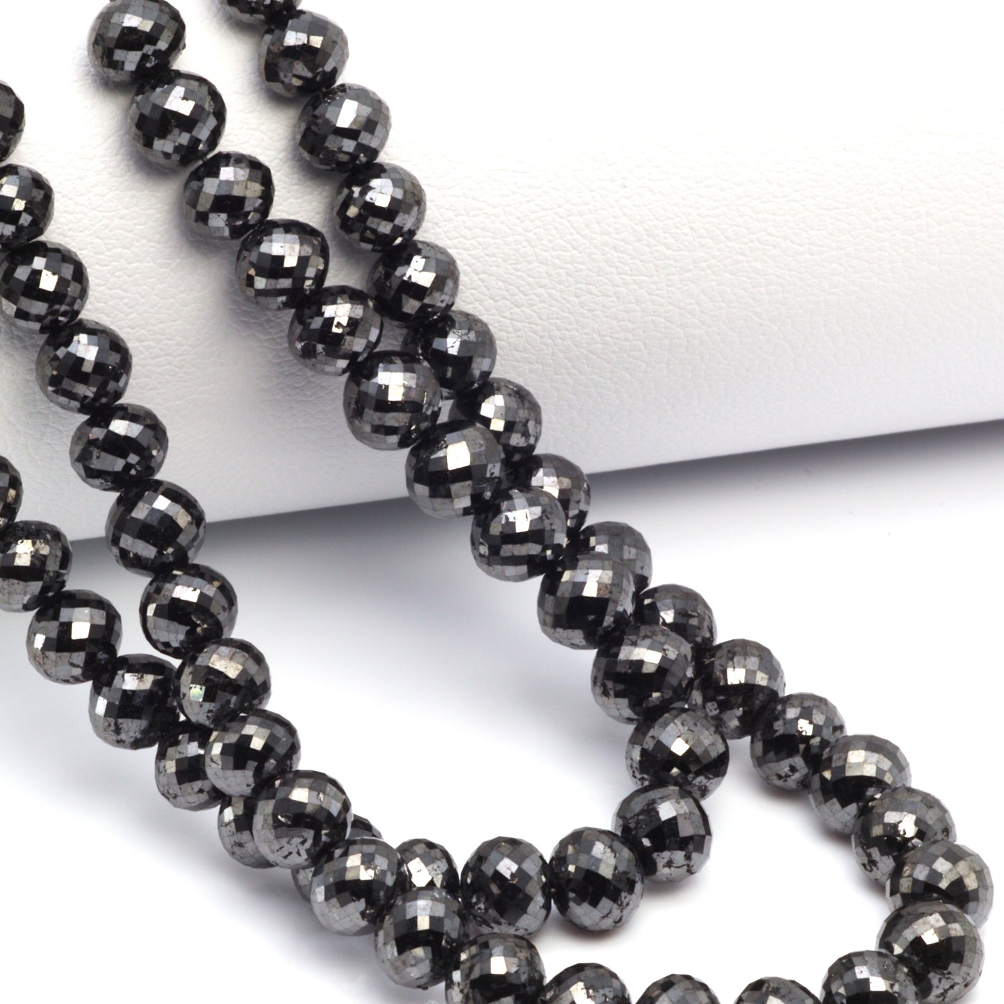 Black Diamond 4.5mm Faceted Rondelles