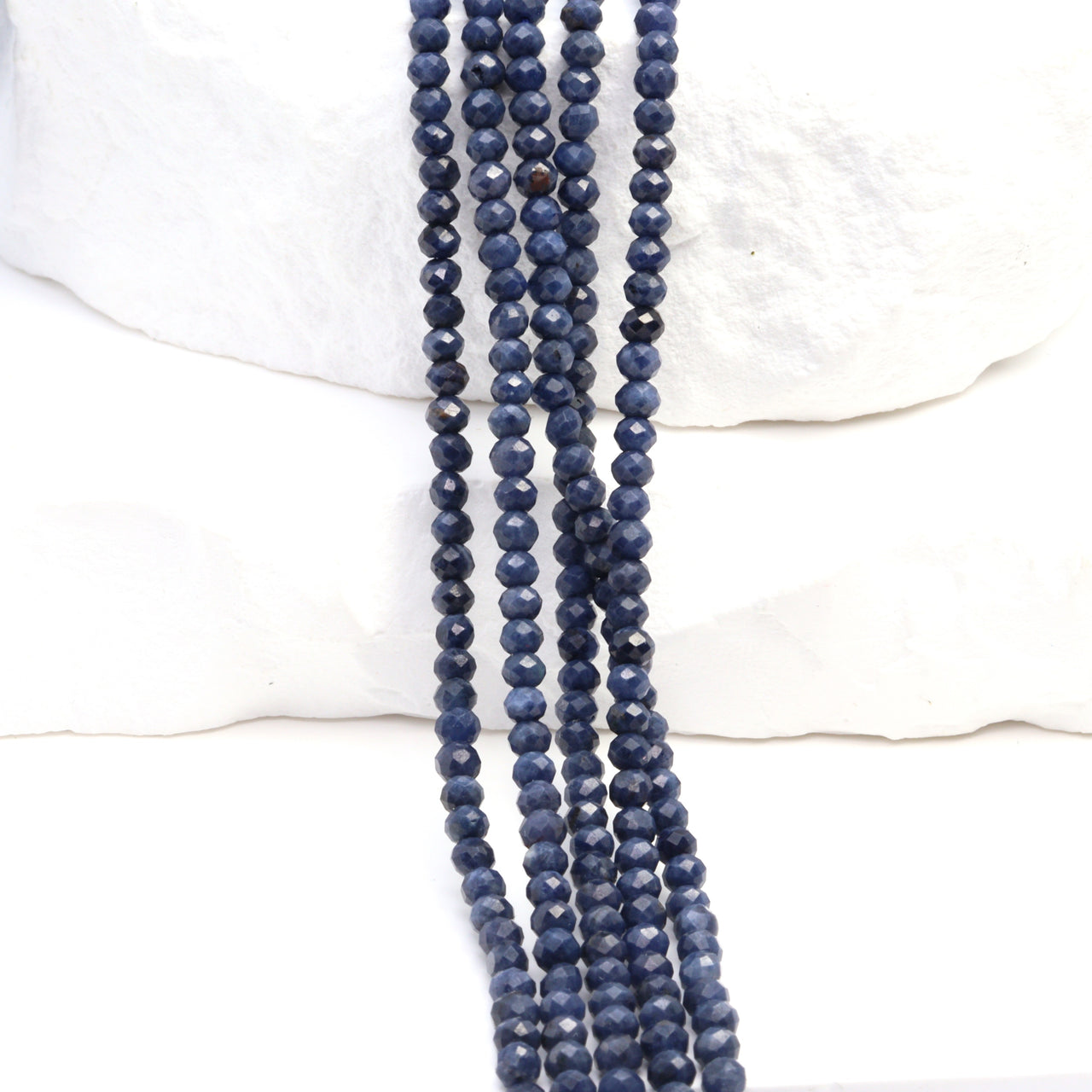 Cornflower Blue Sapphire 3mm Faceted Rondelles