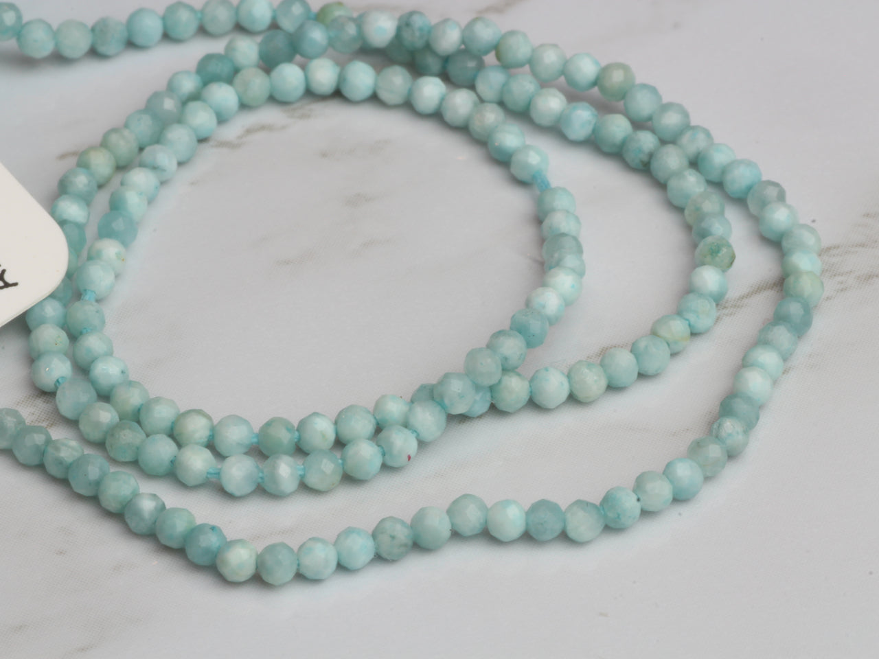 Larimar 2mm Faceted Rounds