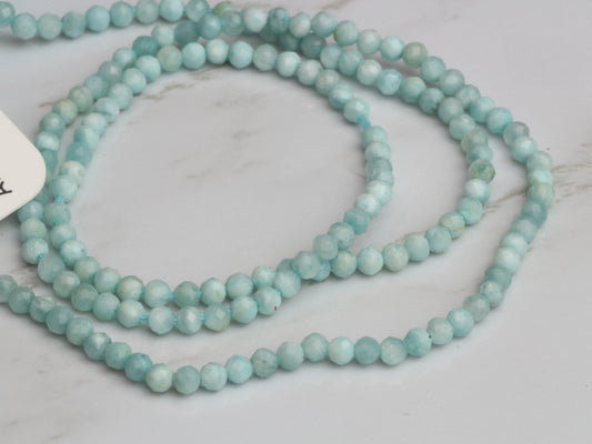 Larimar 2mm Faceted Rounds