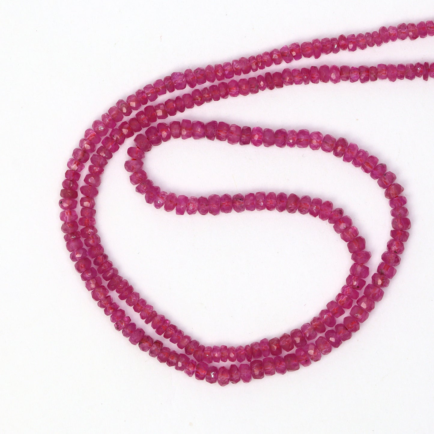 Pink Sapphire 2mm Faceted Rondelles