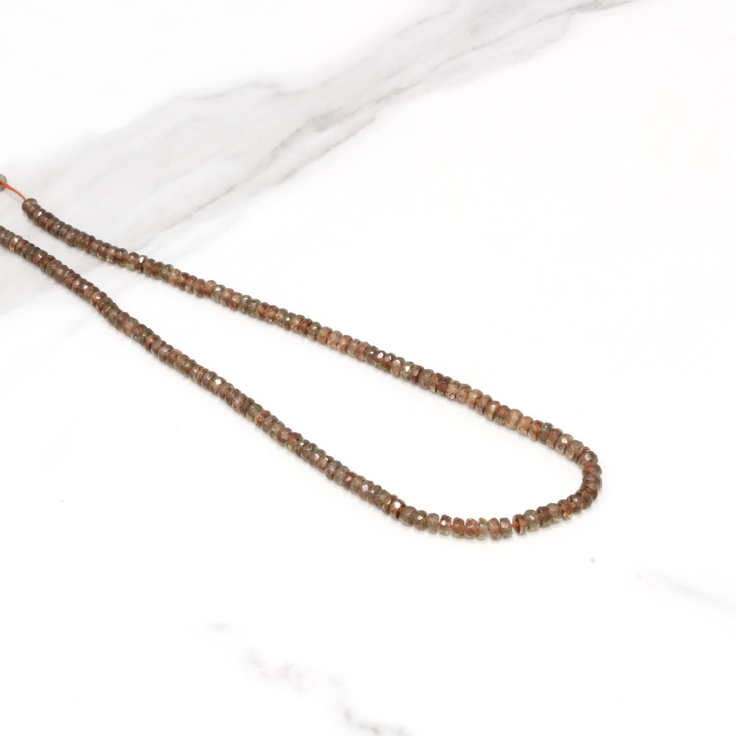 AA Brown Andalusite 3.5mm Faceted Rondelles