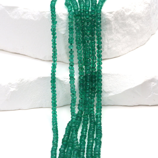 Green Onyx 2.5mm Faceted Rondelles
