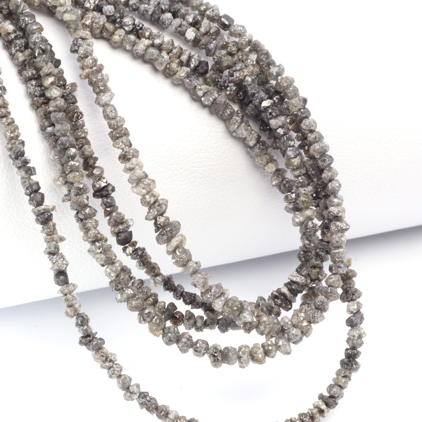 Gray Diamond 2.5mm Faceted Chips Bead Strand