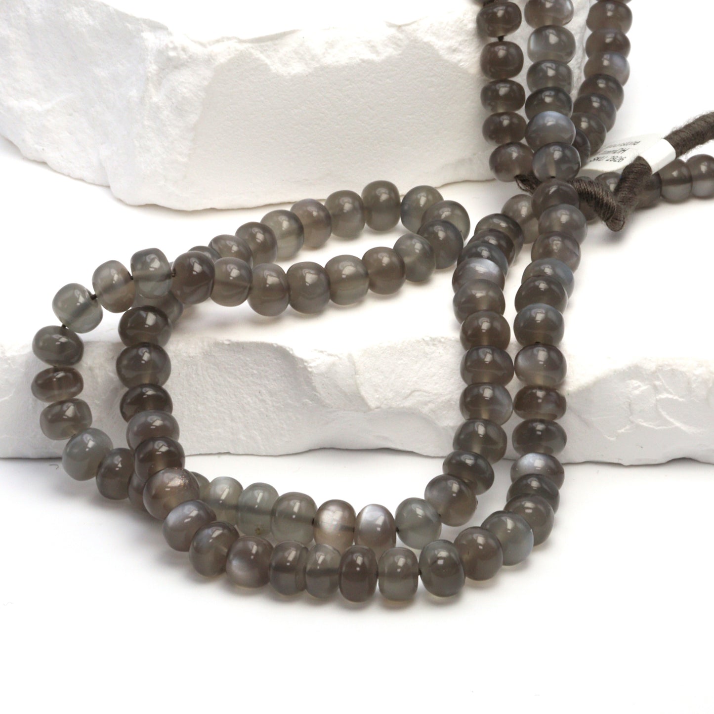 Gray Moonstone 7mm Smooth Rondelles