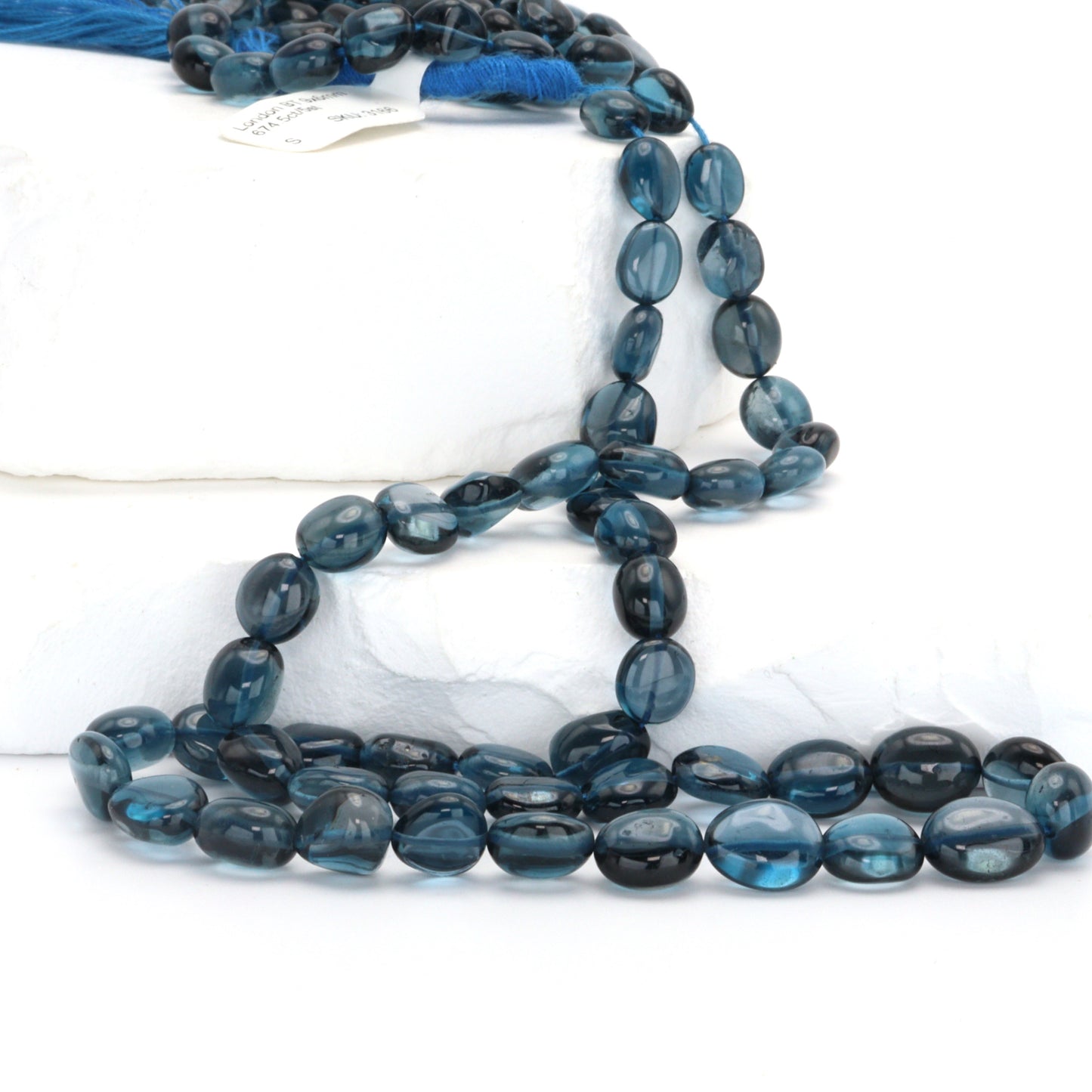 London Blue Topaz 9x6mm Smooth Nuggets