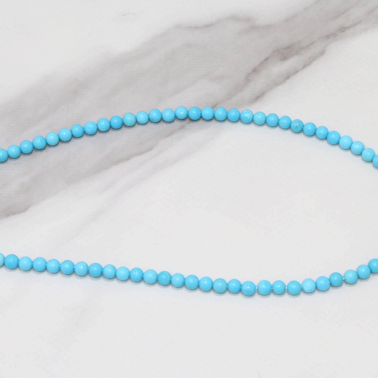 Sleeping Beauty Turquoise 3.5mm Smooth Rounds Bead Strand
