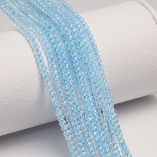 Sky Blue Topaz 2.5mm Faceted Rondelles Bead Strand