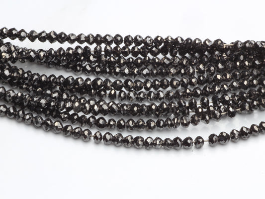 Black Diamond 2.25mm Faceted Rondelles