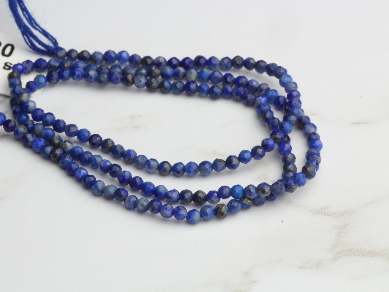 Lapis Lazuli 2mm Faceted Rounds Bead Strand