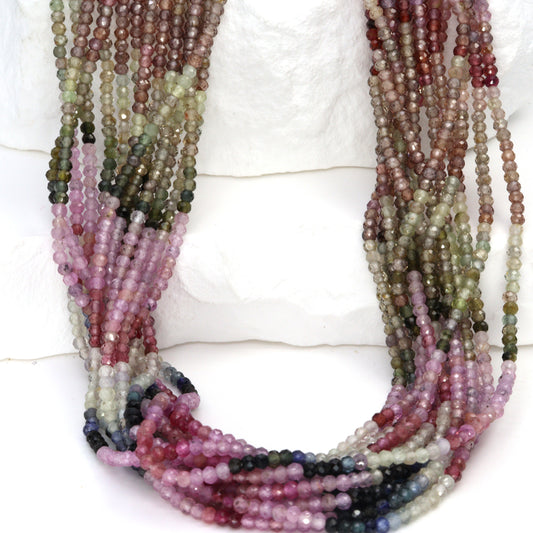 Tundra Sapphire 2mm Faceted Rounds Bead Strand