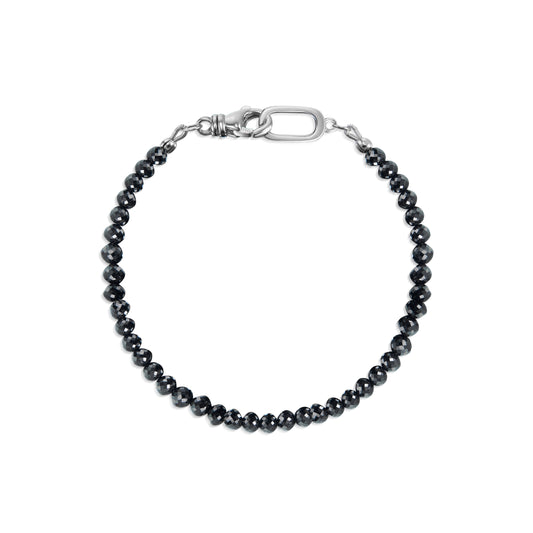 18k Black Diamond Bead Bracelet