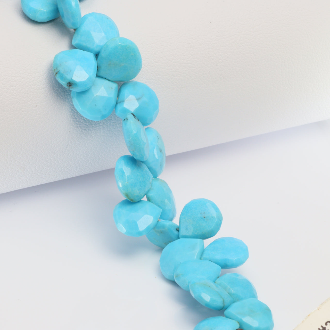 Natural Blue Turquoise 10mm Faceted Heart Shaped Briolettes