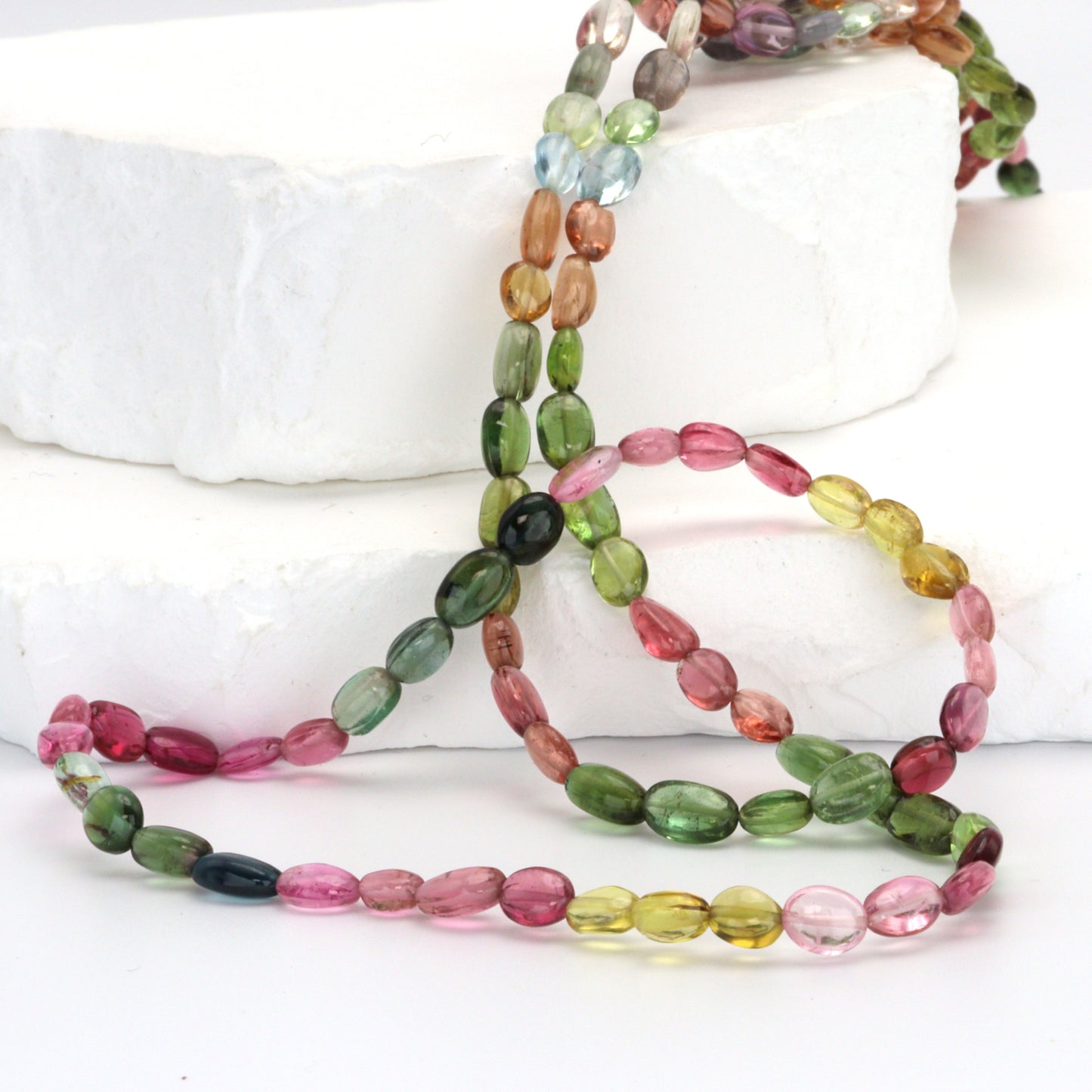 Watermelon Tourmaline 7x5mm Smooth Ovals