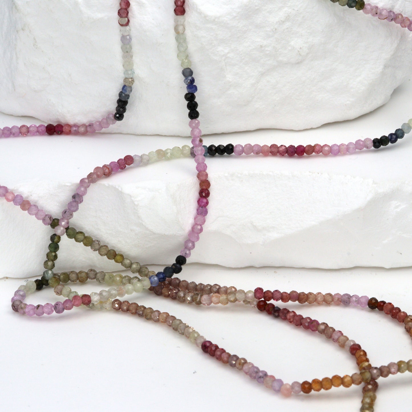 Tundra Sapphire 2mm Faceted Rounds Bead Strand