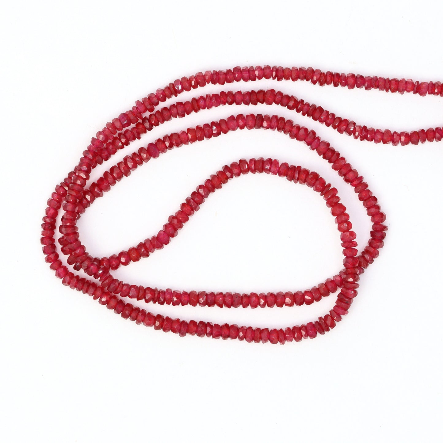 Red Ruby 2mm Faceted Rondelles