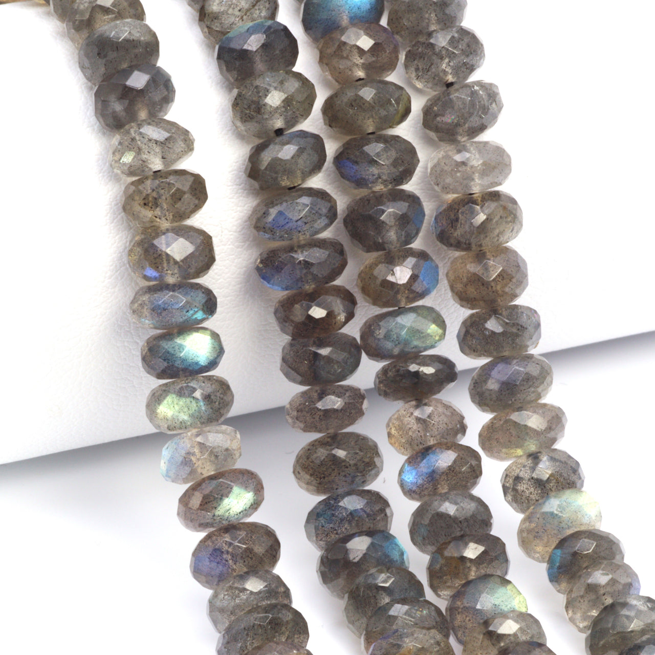 Blue Labradorite 7mm Faceted Rondelles