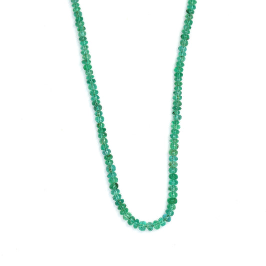 Green Emerald 2mm - 3mm Smooth Rondelles Bead Strand