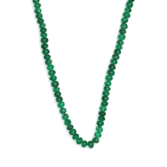 Green Emerald 3mm - 3.5mm Smooth Rondelles Bead Strand