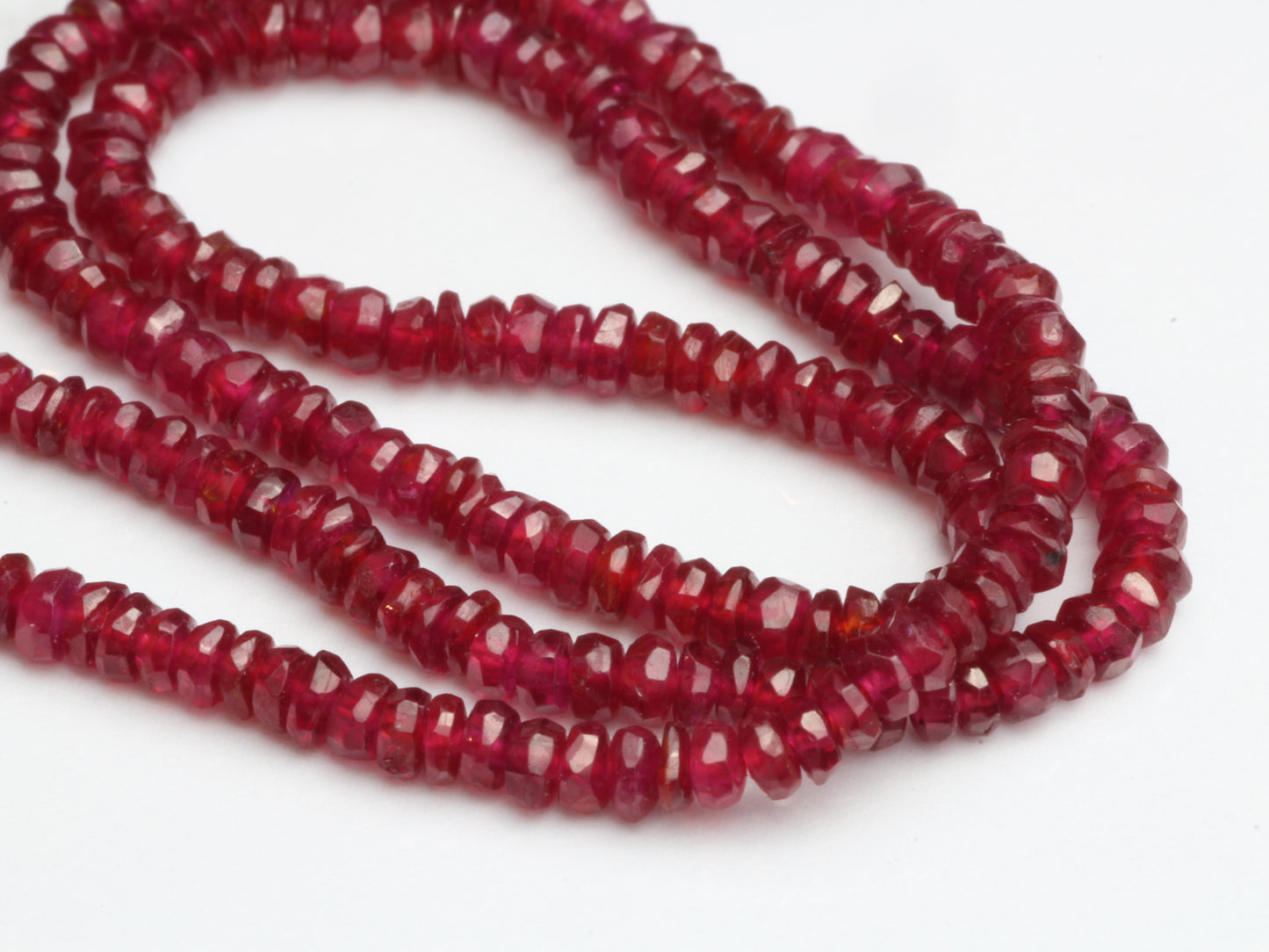 Red Ruby 2mm Faceted Rondelles