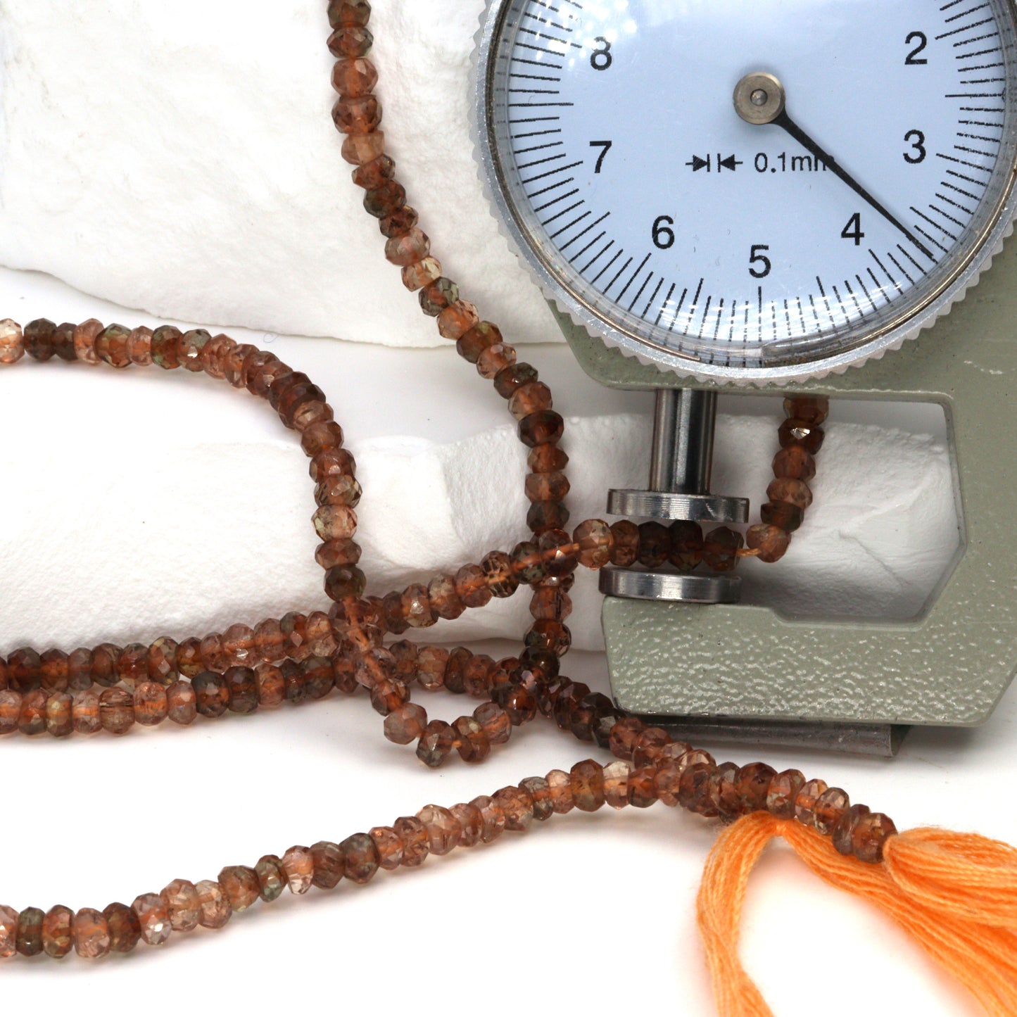 Brown Andalusite 3.5mm Faceted Rondelles