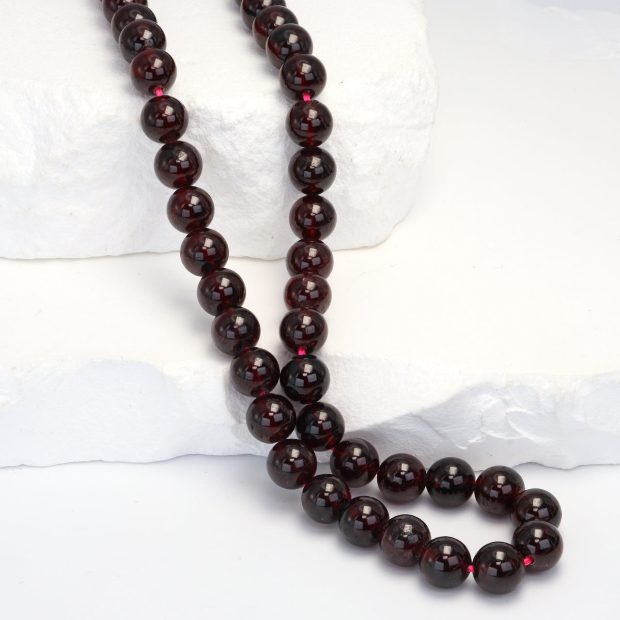 Red Garnet 7mm Smooth Rounds