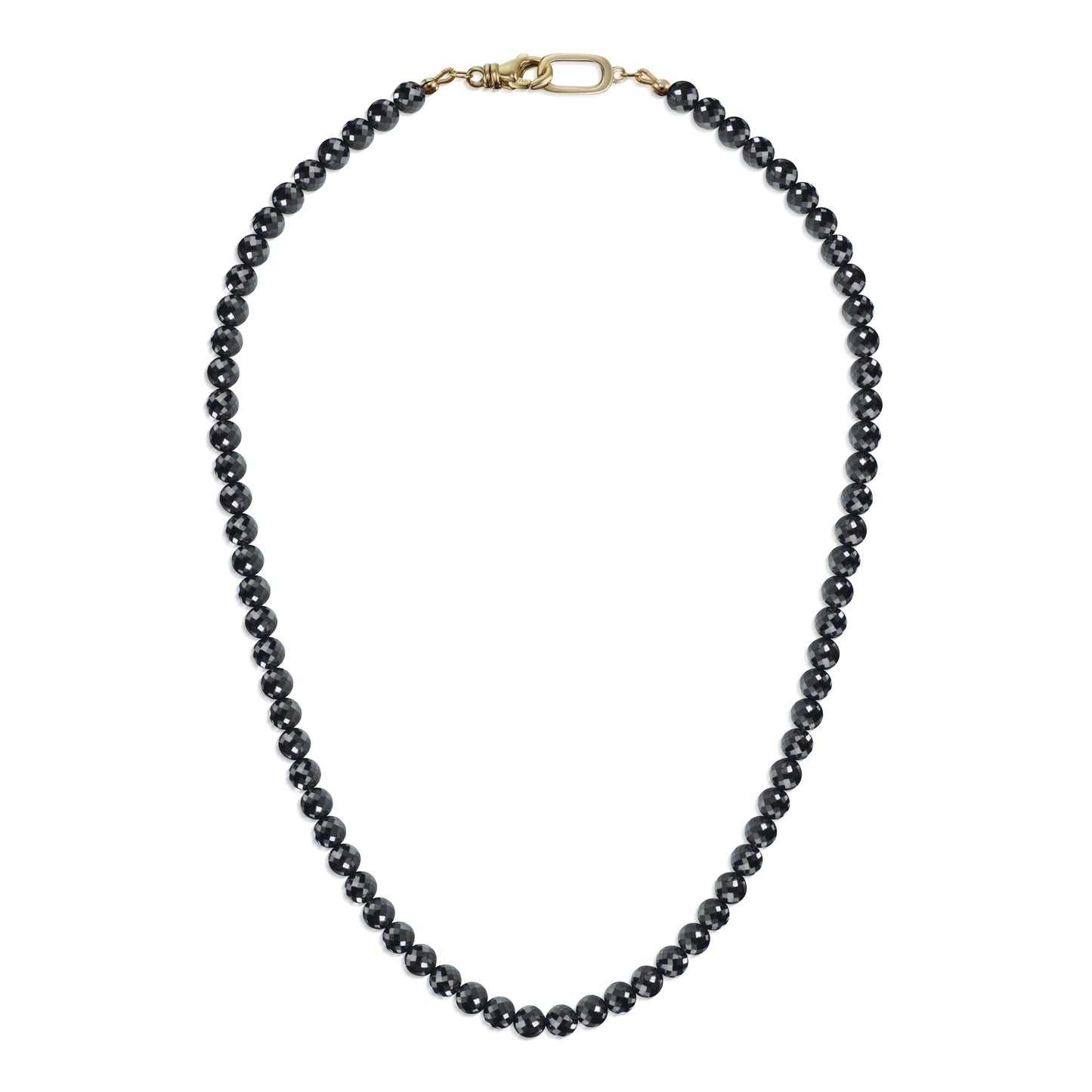 18k Black Diamond Bead Necklace