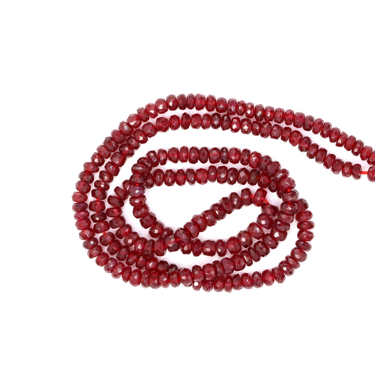Red Ruby 3.5mm Faceted Rondelles