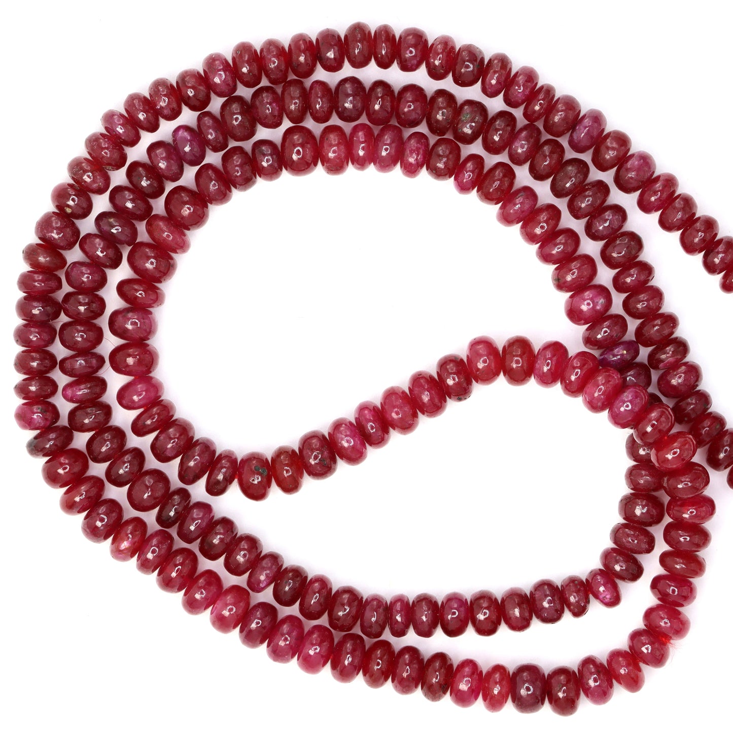 Red Ruby 4.5mm Smooth Rondelles