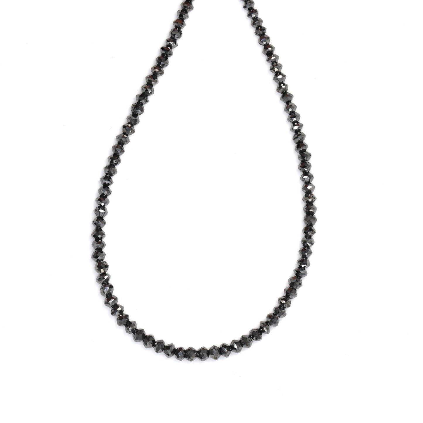 Black Diamond 1.7mm Faceted Rondelles